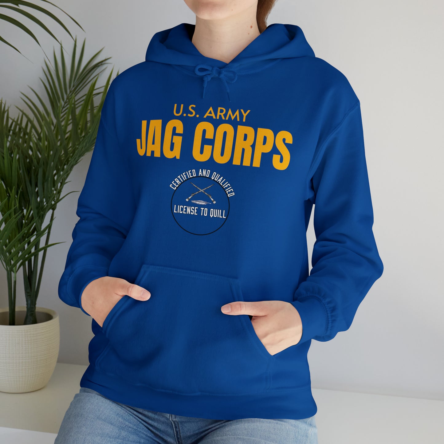 U.S. Army JAG Corps - License to Quill (Small Design) - Hoodie