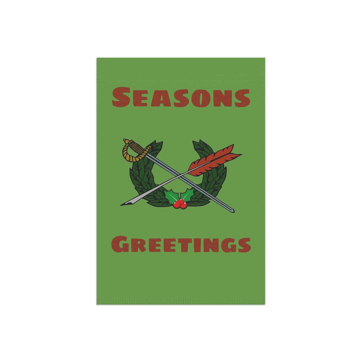 Seasons Greetings X-Mas - Wreath - Garden Banner