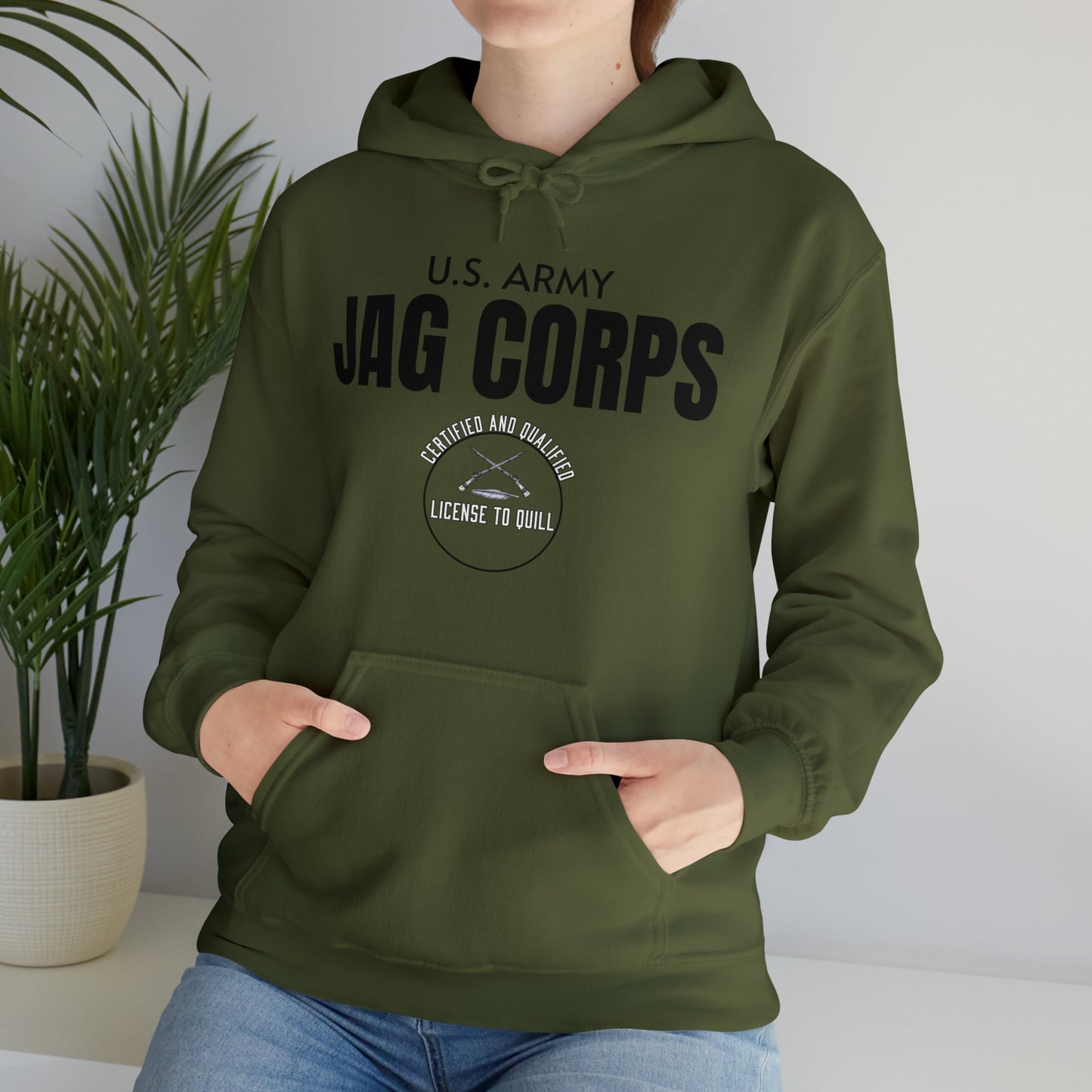 U.S. Army JAG Corps - License to Quill (Small Design) - Hoodie