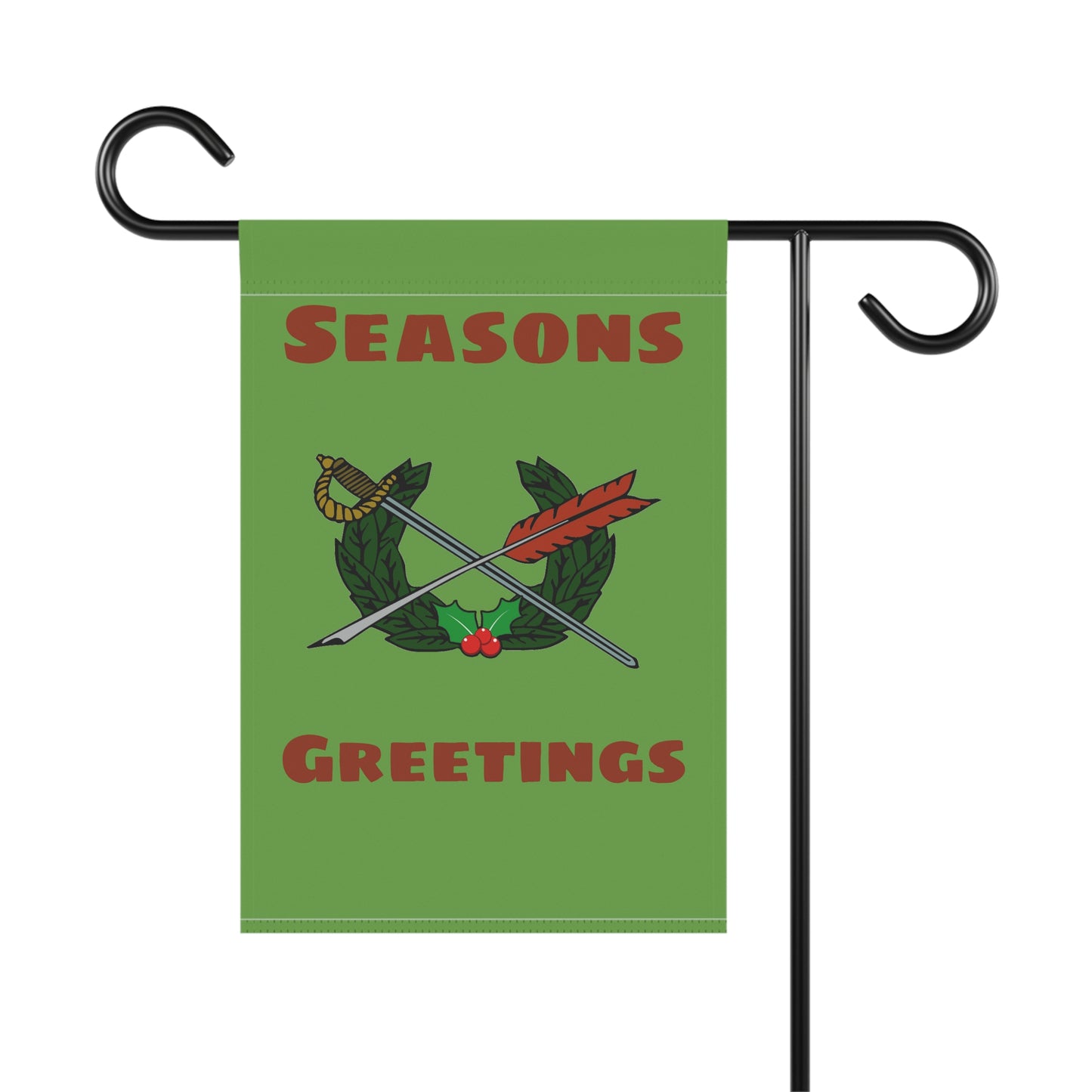 Seasons Greetings X-Mas - Wreath - Garden Banner