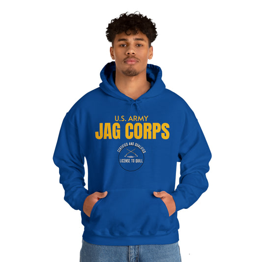 U.S. Army JAG Corps - License to Quill (Small Design) - Hoodie