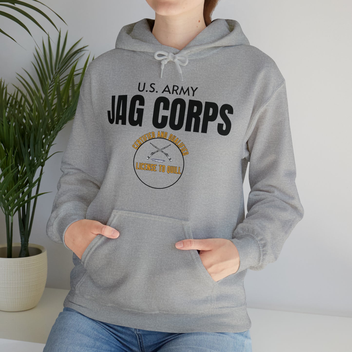 U.S. Army JAG Corps - License to Quill (Small Design) - Hoodie