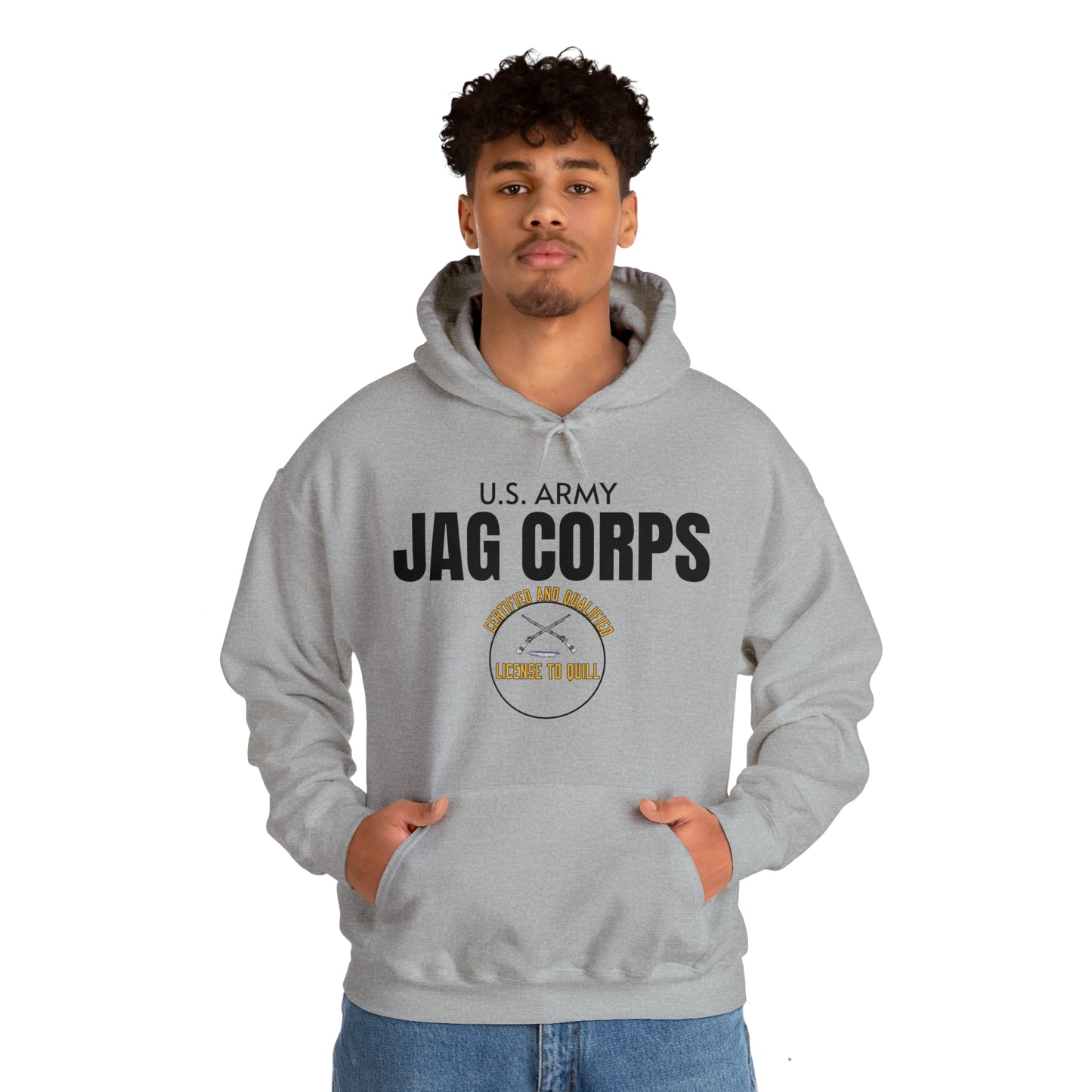 U.S. Army JAG Corps - License to Quill (Small Design) - Hoodie