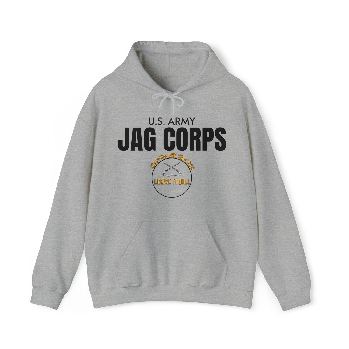 U.S. Army JAG Corps - License to Quill (Small Design) - Hoodie