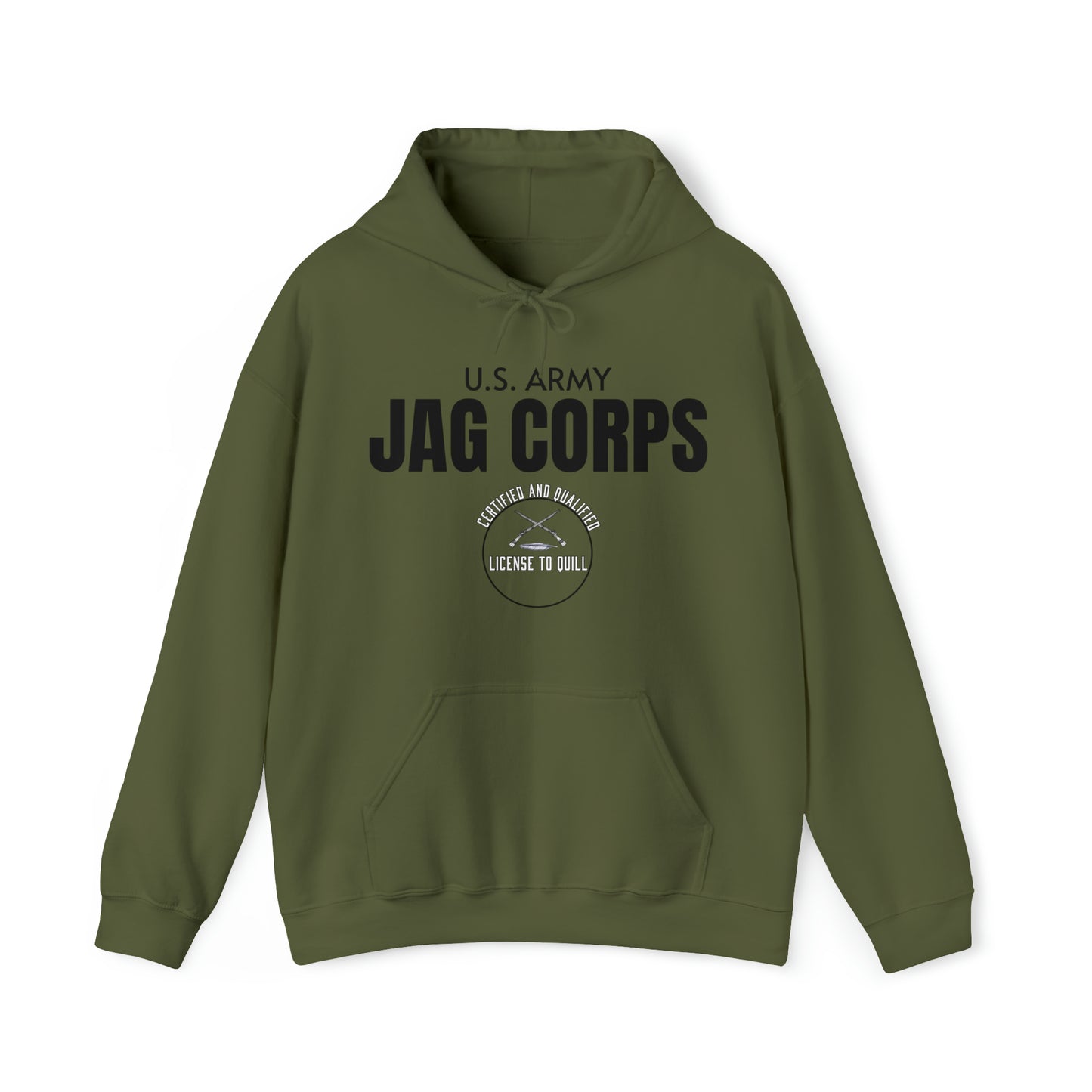 U.S. Army JAG Corps - License to Quill (Small Design) - Hoodie