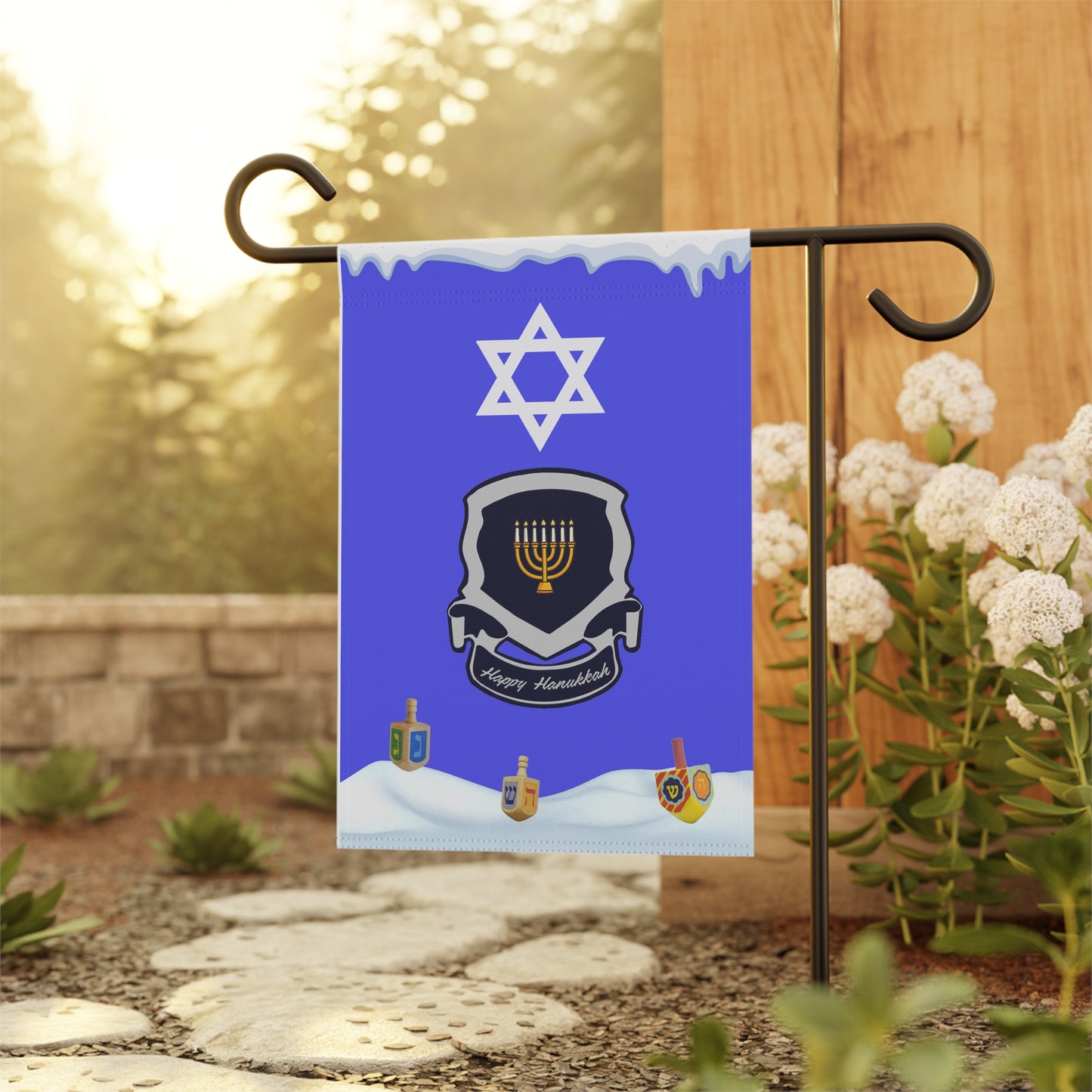 Happy Hanukkah - Garden Banner