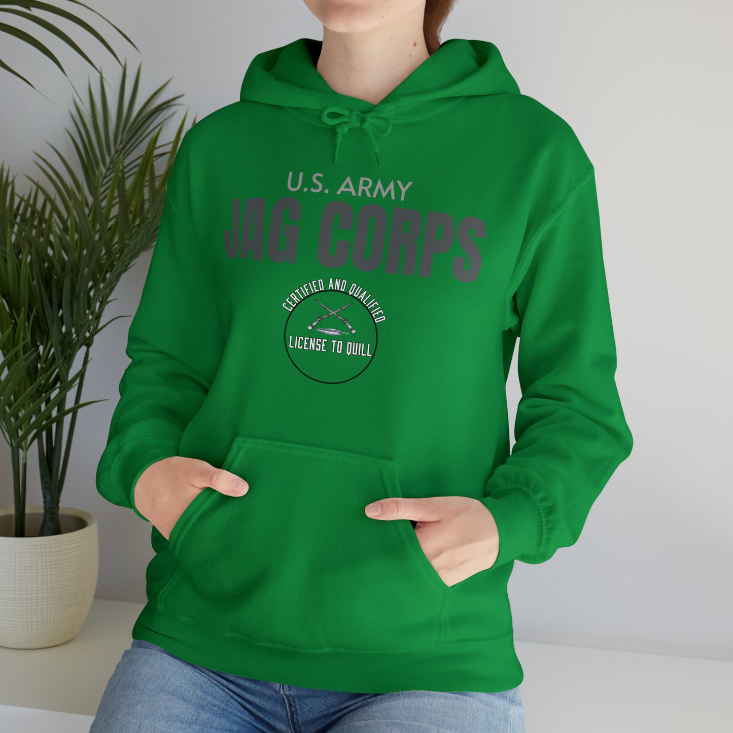 U.S. Army JAG Corps - License to Quill (Small Design) - Hoodie