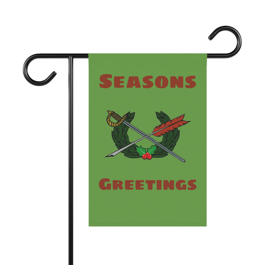 Seasons Greetings X-Mas - Wreath - Garden Banner